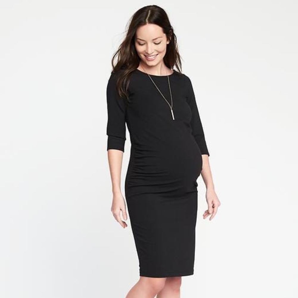 Old Navy Maternity Bodycon Boat-Neck Dress Medium